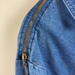 Spencer Alexis 80’s GoldTone Zippers & Other Metal Detail Denim Dress Gold Size 4 Photo 5