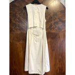ADRIANO GOLDSCHMIED Libby Button Back Midi Dress w Pockets LINEN White Medium M Photo 11