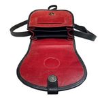 Vintage: Boots ‘n Bags ❁ Accordion Mini Crossbody Saddle Bag ❁ Brick Red Leather Photo 12