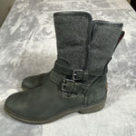 UGG  Boots Sz 8 Simmens Waterproof Black Leather Winter Ankle Sherpa Lined Winter Photo 0