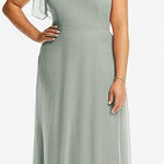 After Six  One-Shoulder Dress in Soft Green Photo 0