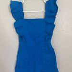 Boutique Blue Ruffle Denim Romper Photo 2