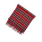 Pendleton Vintage 70s  Wool Plaid Scarf Unisex Red Taran Winter Preppy Photo 0