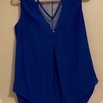 New York And Company  Royal Blue Sleeveless Blouse Large Photo 0