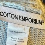 Cotton Emporium Light Blue Flower Embroidered Cardigan Photo 5