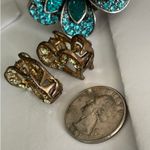 Gold Tone Heart Rhinestone Mini Claw Hair Photo 2