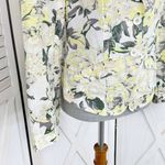 Free People  Floral Linen‎ Blazer Jacket Yellow White Size 4 Photo 6