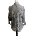 Chico's  Travelers Cardigan Crinkle Sz 3/XL Gray Lace Dots Sheer Whimsigoth Photo 3