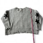 Vintage Havana cable knit grey and black star sleeve sweater Gray Size M Photo 5