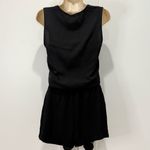 Splendid  Voile Pleated Romper Rayon Black Sleeveless XS Minimal Beachy Boho Chic Photo 3