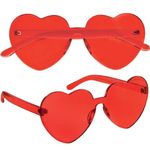 Red Heart Sunglasses Red Photo 2