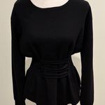 NWT Evereve Jamison Cinch Waist sweater Sz M Black Size M Photo 0