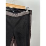Etcetera Pants Women 0 Black Faux Leather Moto Panel Mixed Media Leggings Photo 3