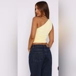 White Fox Boutique White Fox Lack Of Love One Shoulder Top Lemon Photo 2