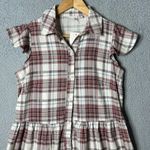 Kohl's Dress Womens‎ Juniors XS Mauve Pink Cream Tiered Flutter Sleeve Mini NEW Size undefined Photo 2