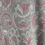 Vintage Paisley Sweatshirt Polo Women Gray Metallic Pink Long Sleeve Medium Top Photo 8