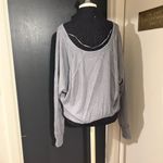 We The Free π People Textured Gray Knit Waffle V Neck Long Sleeve Top Photo 2