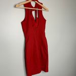 Trixxi Red Cage Neck Bodycon Dress Size 7 — Y2K Club / Night Out Midi Sexy Photo 5