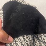 Vocal  Knit Chevron Boho Top XL Black White High Low Stretch Casual Shirt Photo 3