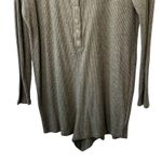 Aerie Dark Green Very Soft Ribbed Long Sleeve Lounge Wear Romper Size Small Photo 3