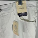 st. john's bay  White Capri Pants Women's‎ Size 16 Mid Rise Stretch Summer New Photo 7