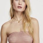 Free People Bandeau Lace Bralette NWT in Vintage Rose Pink, Size Medium Photo 1