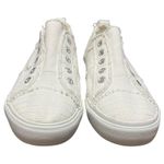 Corkys Babalu Shoes Womens 6 White Slip On Canvas Laceless Casual Sneakers Boho Photo 6