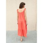 💕XIRENA💕 Rumer Tiered Gauze Cotton Maxi Dress ~ Paprika Large Orange Photo 1