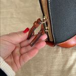 Dooney & Bourke Zip Zip Satchel Black Tan Pebbled Leather Shoulder Bag Purse Photo 10