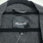 Madewell Checked Linen Blend Open Kimono Sleeve Black White Grid Print XXS Photo 3