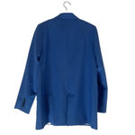 ZARA  M Longline women's Blazer Blue Single Breasted Notch Lapel Oversized‎ Photo 2