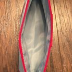 Clinique 🩷 x Kate Spade Cosmetics Makeup Bag Travel- Aqua with Red Lips Print Photo 2