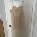 Lulus  Maxi Dress with Sheer Polka Dot Overlay Photo 1