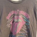 American Eagle Rolling Stones Cropped Tee Gray Voodoo Lounge XS Photo 2