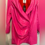 PATRICK STARRR HOT PINK FAUX LEATHER MAKE 'EM SHOOK BLAZER DRESS Photo 3