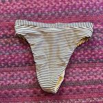 SEA FOLLY AUSTRALIA NAVY YELLOW STRIPE HIGH CUT LEG SWIM BOTTOMS Photo 4