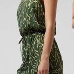 Athleta Dress S Rincon Voyage Print Eucalyptus Olive Athleisure Photo 0