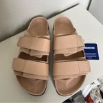 Birkenstock NWT Uji Nubuck Leather Sandals in New Beige Photo 3