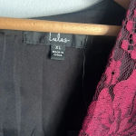 Lulus NEW  Molinetto Burgundy Lace Ruffled Tiered Sleeveless Maxi Dress Photo 6