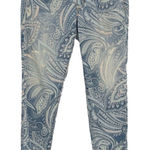American Eagle  Women's Blue Paisley Super Stretch‎ Jegging Denim Jeans Size 8 Photo 0