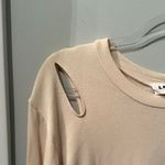 LNA  Women's Beige Cutout Sweatshirt Photo 2