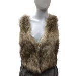 H & M brown/cream Faux Fur Vest size 6 SKU 644 Photo 0