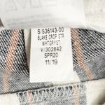 Banana Republic  Blake Linen Cropped Pants Size 4 Wide Leg Gray White Tan Stripe Photo 12