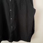 Gap  | Linen Cotton Poplin Big Shirt Solid Black Oversized Button Down Top | XXL Photo 3