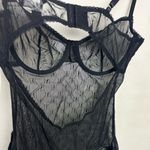 INC International Concpts W large Monogram Bodysuit Black Logo intimates NWT Photo 4