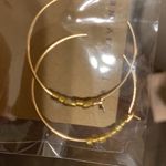 Goldie Lockes jewelry gold hoop earrings African brass beads made in Maine new Photo 1