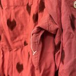 Just living  Red Heart Button Down Shirt Photo 6