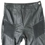 Free People Black Kaelin Vegan Leather Moto High Rise Skinny Ankle Leggings sz 8 Photo 8