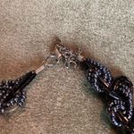 #405 Sapphire and Black Braided Bead Choker Photo 5