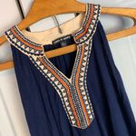 Blue Patterned Tank Top Photo 1